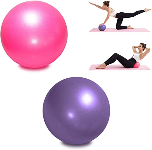 TopBine Gymnastikball Mini Pilates Ball Yoga Ball 23cm, inkl Aufblasen Röhrchens, Für Fitness, Reha, Rückentraining und Coordination Herren Damen Kinder