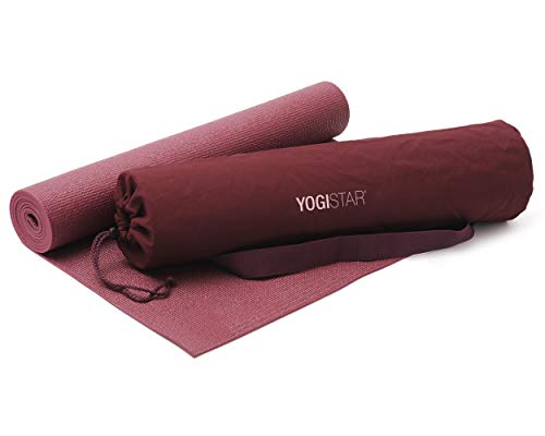 Yogistar Yoga-Set Starter Edition (Yogamatte + Yogatasche) 183 x 61 x 0.4 cm, Bordeaux