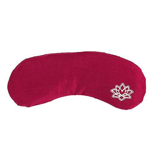 Bodhi Weiches Augenkissen mit Lavendel-Leinsamen-Füllung, für Yoga, Entspannung & Meditation (aus Modal/in weinrot)