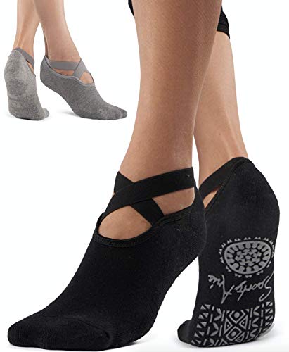 SportyAnis® Premium Yoga-Socken Damen mit Noppen, Stoppersocken, Antirutschsocken (2-3 Paar) rutschfest für...