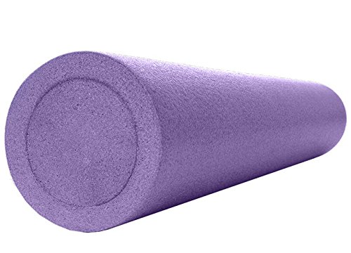 KAWANYO – Pilates Rolle 90 cm für Stabilitäts- & Balanceübungen – Übungshilfe zum Pilatestraining – Yoga Rolle aus Hartschaum für Yoga, Pilates, Fitness, Gymnastik, Reha & Therapie (Lila)