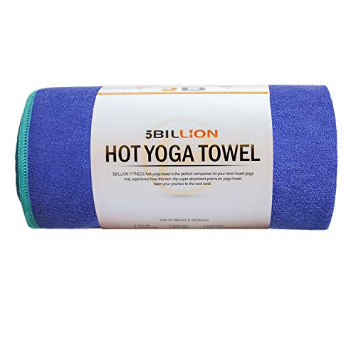 5BILLION Mikrofaser Yoga Handtuch für Yogamatte - 183 cm x 61 cm - Hot Yoga Handtuch, Bikram Yoga Handtuch,...