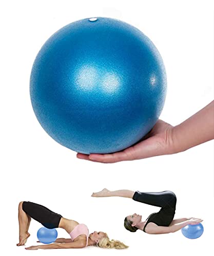 Mupack Gymnastikball Klein Pilates Ball - 25 cm Yoga Pilates Ball Kleine Übung Ball, Gymnastikball inkl Ballpumpe, Rutschfester&Superleichter Soft Pilates Ball, Fitness Ball für Yoga,Heim, Büro(Blau)