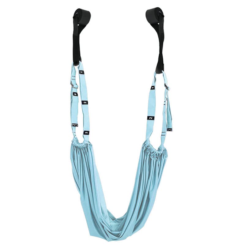 ZANHOG Verstellbarer Luft-Yoga-Gurt, elastischer Stretch-Tür-hängender Yoga-Gürtel, Hängematten-Schaukel, Fitness-Handstand, Seil-Trainingsgerät for Frauen (Farbe : Blue)