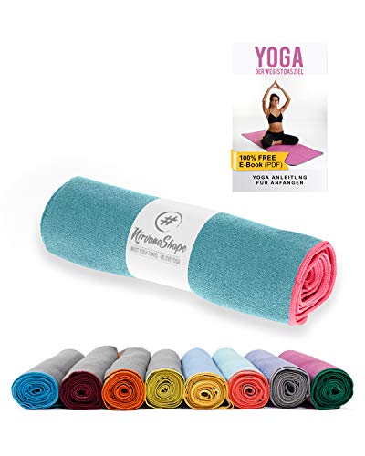 NirvanaShape ® Yoga Handtuch rutschfest | Hot Yoga Towel mit Antirutsch-Noppen | hygienische Yogatuch-Auflage...