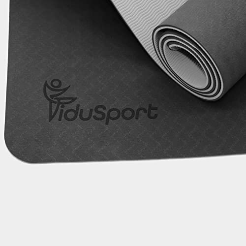 Fidusport TPE Yogamatte Trainingsgerät - rutschfester Schultergurt für Fitness, Pilates und Gymnastik -...