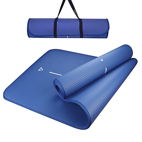 Amazon Brand - Umi - Fitnessmatte Sportmatte Rutschfest Extra-Dick Yogamatte NBR Pilates Mat mit Tragegurt...