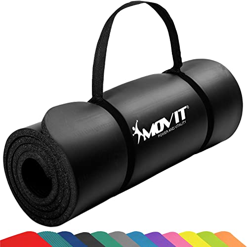 MOVIT Gymnastikmatte, hautfreundlich und phthalatfrei, in 3 Größen und 12 Farben - Auswahl: 190cm x 60cm x...