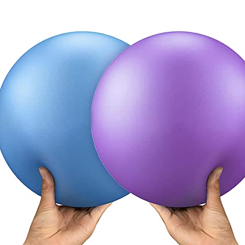 All Things Accessory ATA Soft Pilates Ball, 7 Inch Exercise Ball, Barre Ball, Mini Gym Ball, Pilates, Yoga, Core Training and Physical Therapy, Improves Balance, 18cm (Blue and Purple)