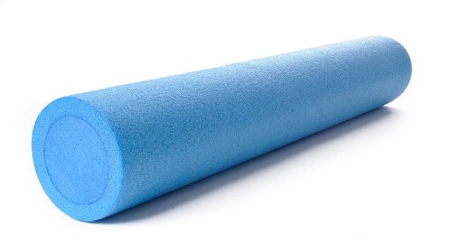 KAWANYO – Pilates Rolle 90 cm für Stabilitäts- & Balanceübungen – Übungshilfe zum Pilatestraining – Yoga Rolle aus Hartschaum für Yoga, Pilates, Fitness, Gymnastik, Reha & Therapie (Blau)