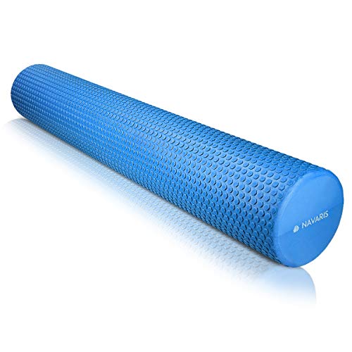 Navaris Pilates Rolle Faszienrolle 90 cm lang - Pilatesrolle Faszien Yoga Roller - Schaumstoffrolle für Rücken Fitness - Massagerolle versch. Farben