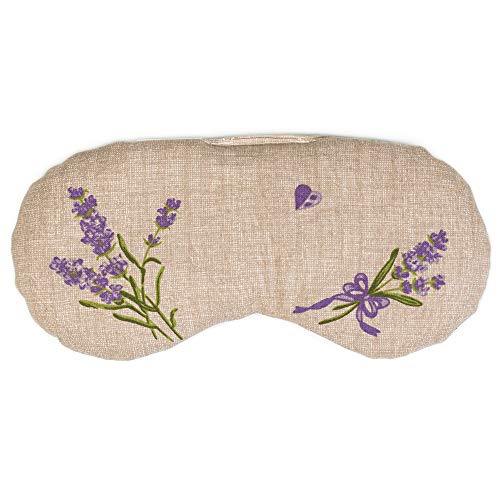 Augenkissen Lavendel & Leinsamen, zur Entspannung, zum Kühlen, erwärmen oder für Yoga - Farbe: Sorgenfrei)