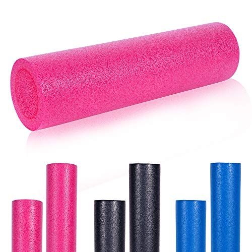 GORILLA SPORTS® Pilates-Rolle Schaumstoff 60 x 15 cm – Yoga Rolle zur Selbstmassage und Faszien-Training in Pink